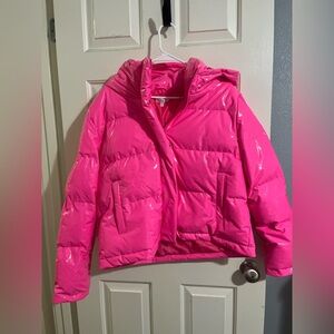 TCEC Glossy Pink Women's Puffer Jacket